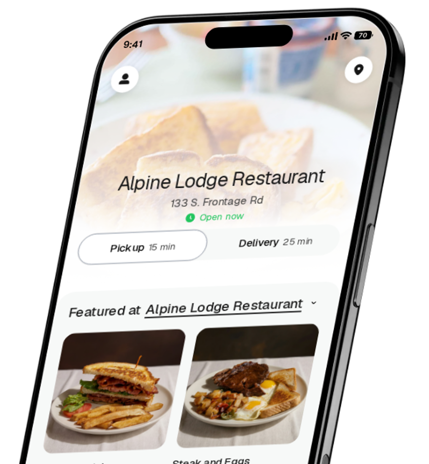 Alpine Lodge Restaurant app preview