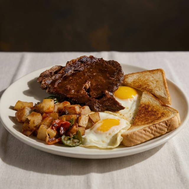 Steak and Eggs Breakfast.